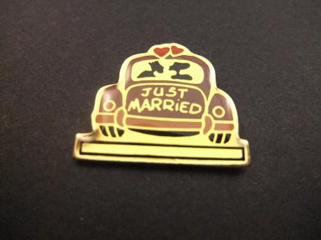 Just Married Volkswagen Kever trouwauto